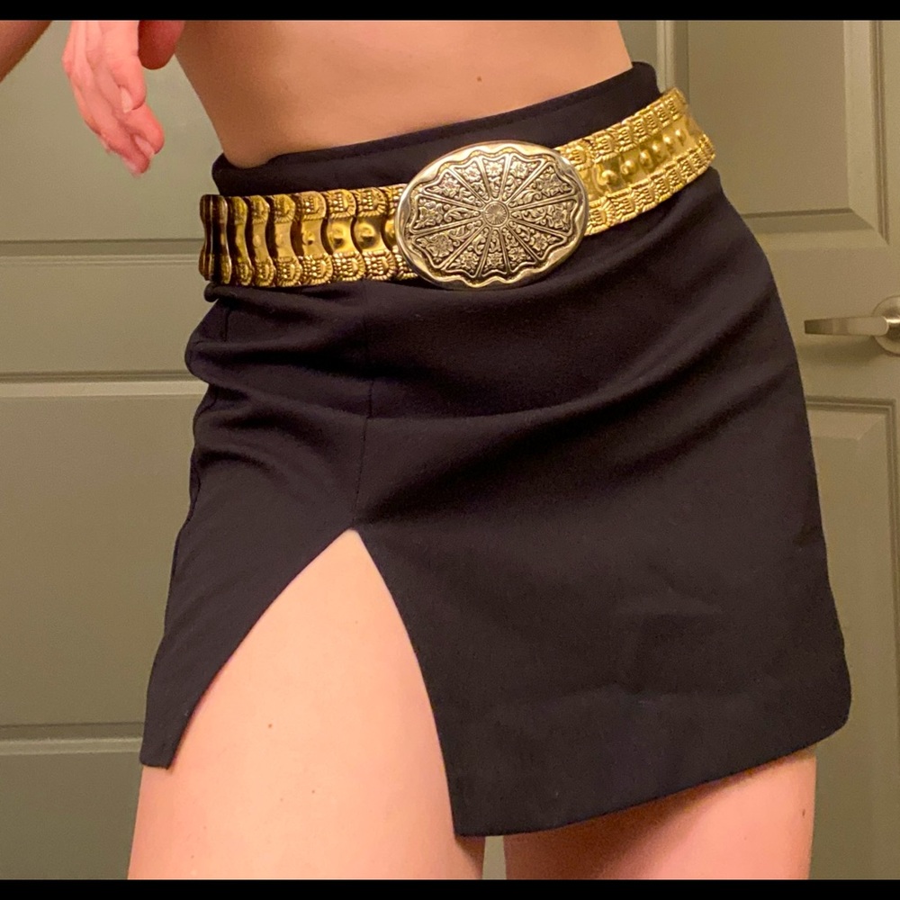 Silver and Gold Toned Metal Belt
